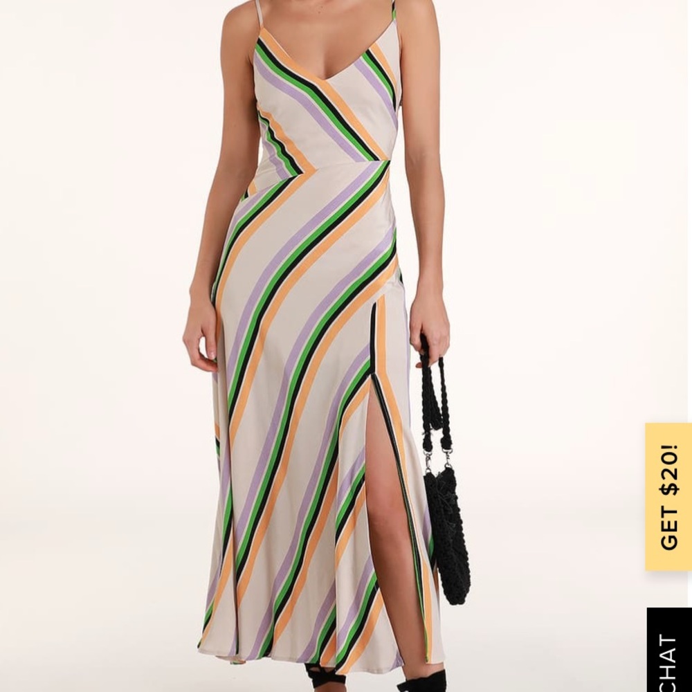Striped midi dress